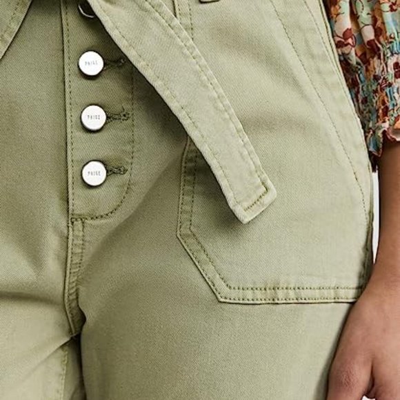 Brand New Paige Mayslie Belted Denim High Rise Jogger Pants 27 Vintage Light - Picture 4 of 7